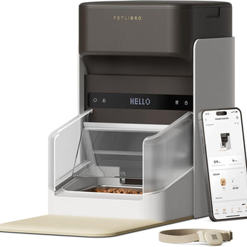 PETLIBRO Automatic Cat Feeders for 2 Cats, RFID Collar Tag for Exclusive Meals, Cats Recognition to Stop Food Stealing, Diet Tracking for Multi-Pet Homes and Different Diets, Pet Feeder Pack of 2