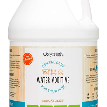 Oxyfresh Premium Pet Dental Care Solution Pet Water Additive: Best Way to Eliminate Bad Dog Breath and Cat Bad Breath - Fights Tartar & Plaque - So Easy, Just Add to Water! Vet Recommended 128 oz.