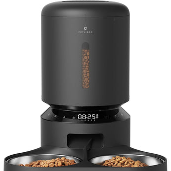 PETLIBRO Automatic Cat Feeder with Camera for Two Cats, 1080P HD Video with Night Vision, 5G WiFi Pet Feeder with 2-Way Audio for Cat & Dog, Low Food & Motion & Sound Alerts, Dual Tray, Black 5L