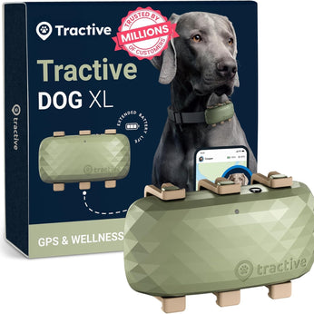 Tractive XL Smart Dog GPS Tracker | Live Pet Tracker with Virtual Fence | Vital Signs Monitoring of Heart & Respiratory Rate | Up to 1-Month Battery Life | Dog Collar Attachment (Green)