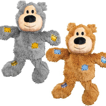 KONG Wild Knots Bears - Durable Dog Toys with Internal Knotted Ropes and Minimal Stuffing for Less Mess (Assorted Colors) (X Large (2 Pack))